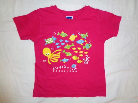 Kouzelné sytě růžové tričko s rybičkama, 104