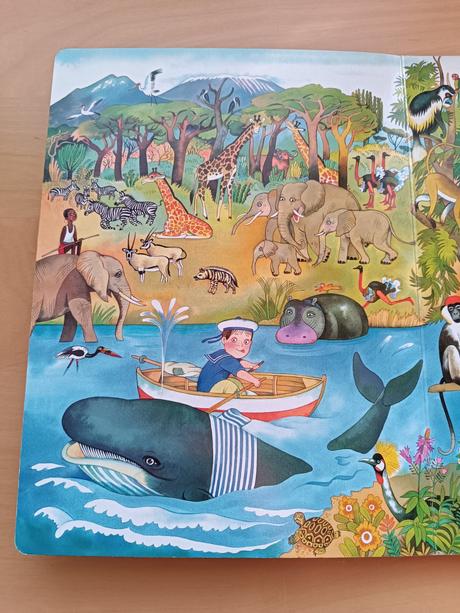 Velké leporelo se zvířátky velryba a pruhované ..., 