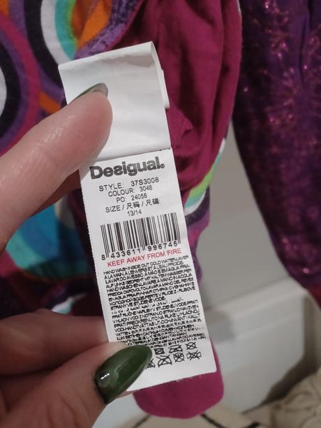 Oboustranná mikina desigual xs/s, 158/164, desigual,xs