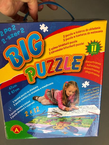 Podlahové 47x67cm puzzle big 2x12 skládání barvení, 