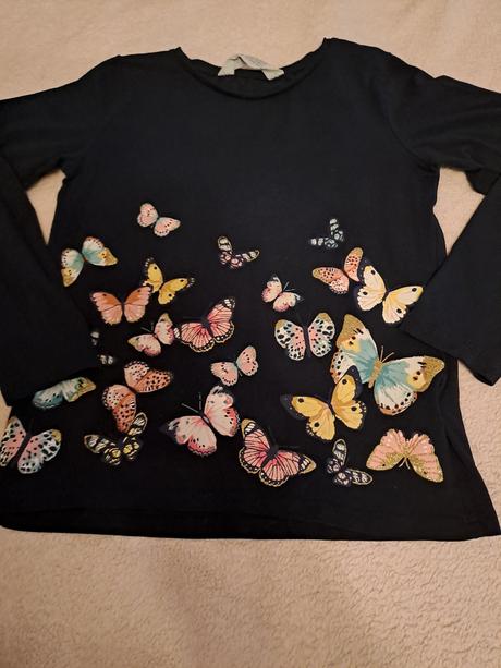Tričko motýlkové vel. 6-8 let, h&m,122