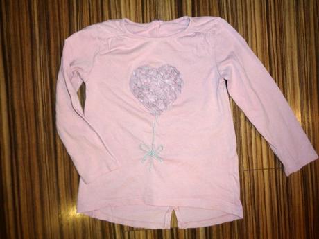 Nádherné růžové tričko se srdíčkem, f&f,98