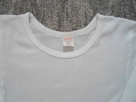 Bílé tričko triko dlouhý rukáv, evona,134