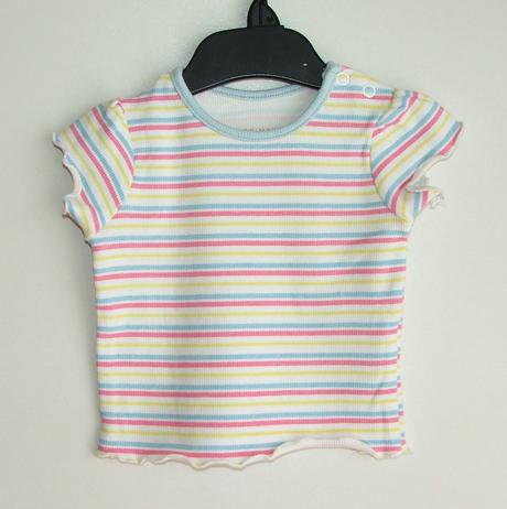 W359 žebrované pružné dívčí tričko vel. 68, primark,68