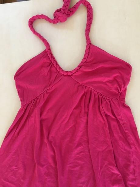 Malinové letní šaty, vel l, hm, h&m,m