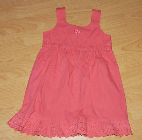 Bavlněné malinově růžové letní šaty, bhs,92