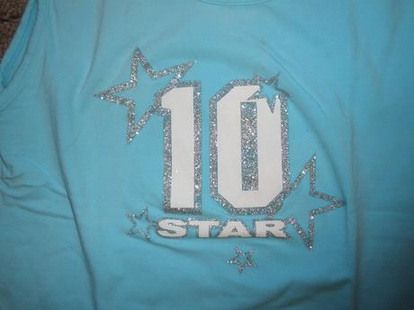 Tílko s třpytivým potiskem, 164