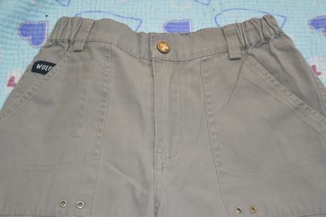 110 116 bavlněné plátěné kalhoty, wolf,116