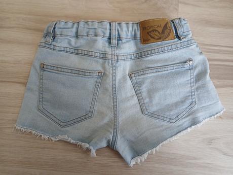 Riflové kraťasy - vel.140 (9-10 let), denim,140