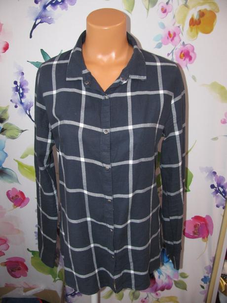 Modrá bavlněná košilová halenka review, review,m