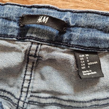 Dámské skinny jeans h&m vel. xs, h&m,xs