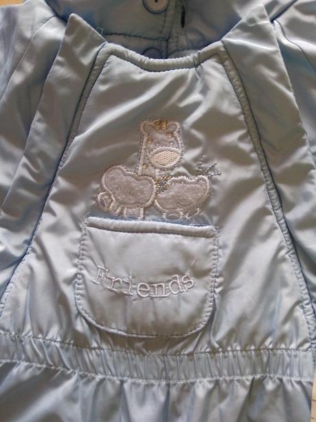 Světle modrá zimní kombinéza - 9 měsíců, 74