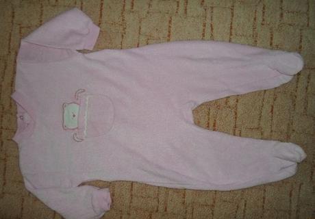 Růžový overálek, overal, pyžamo, pyžámko semišové, baby club,86