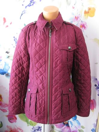 Dámská přechodná prošívaná vínová bunda burberry, burberry,l