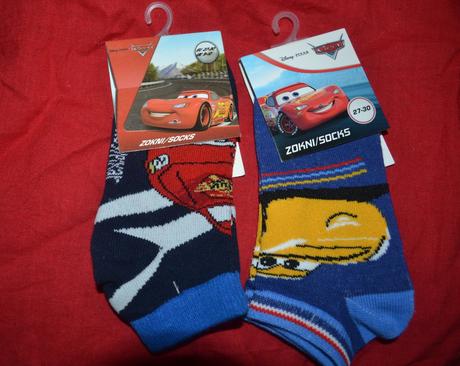 2x kvalitní ponožky cars disney,v.27/30, disney,27 / 28 / 29 / 30