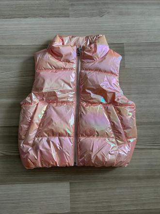 Růžová vatovaná vesta h&m, v. 98/104 nová, h&m,98 / 104