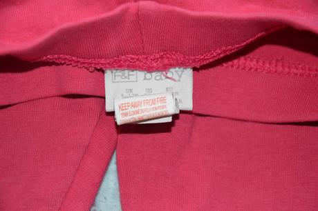 Růžové legíny legínky faf, f&f,80