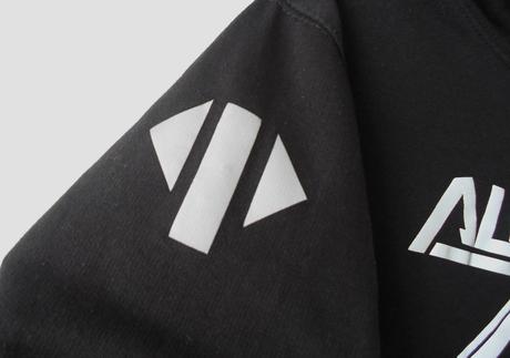 Černá reflexní mikina mikinka s kapucí alkan, 146