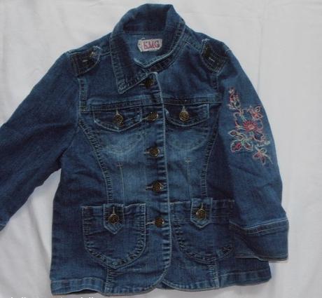 P155. riflový kabátek 4 roky 	, 110