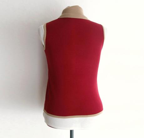 Rolák bez rukávů s ozdobným štepováním, l