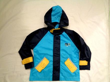 Krásná modrotyrkysová nepromokavá bunda, 104