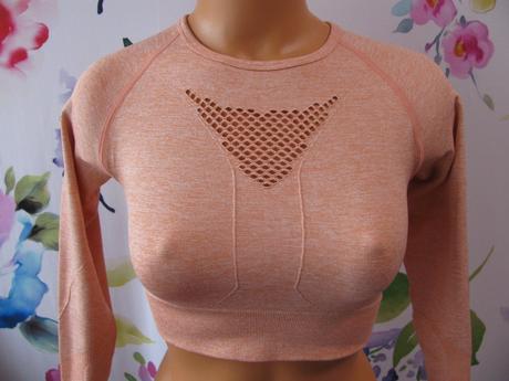 Sportovní elastické crop top tričko, 164