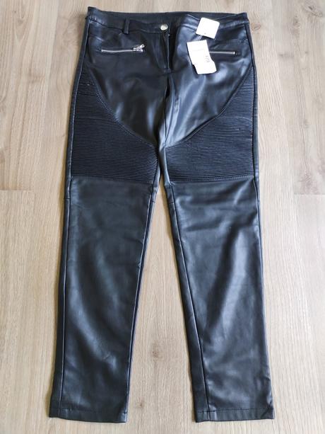 Dámské koženkové kalhoty vel m 38, kik,m