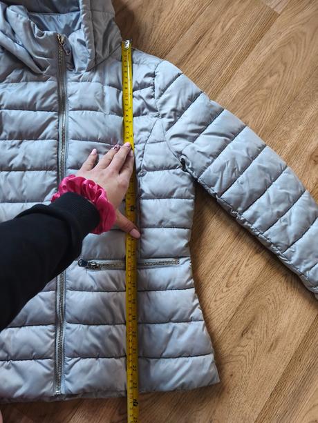 Šedá stříbrná prošívaná bunda, mohito,s