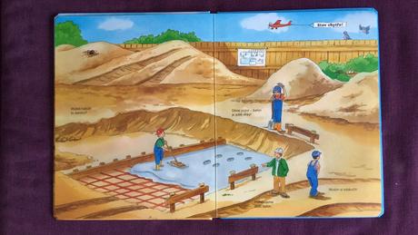 Magnetická knížka zábavné magnety na stavbě, 