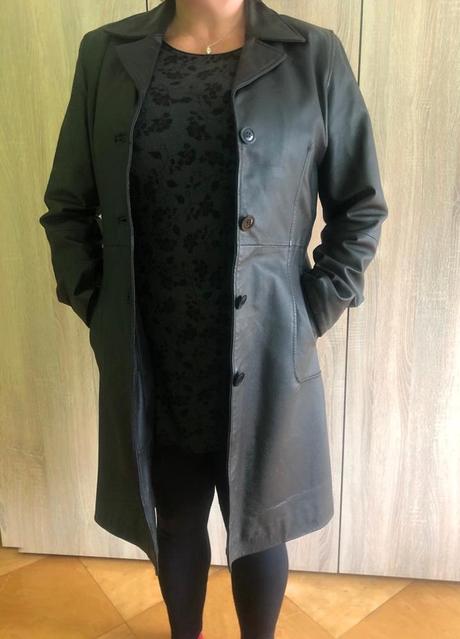 Kožený plášť evoco, vel. xl, xl