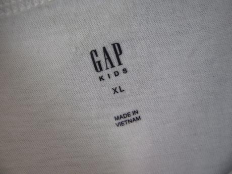 Dětské bílé bavlněné tričko gap / unisex, gap,152