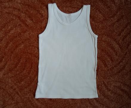 Bílé tričko tílko nátělník, 122
