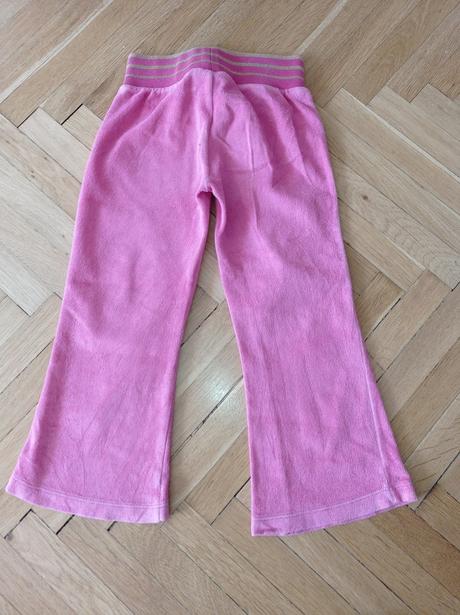 3x sametové tepláky 4-5 let, 104–116