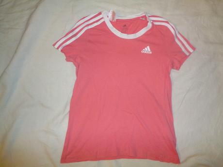 Růžové bavlněné tričko adidas 11/12 let, adidas,152