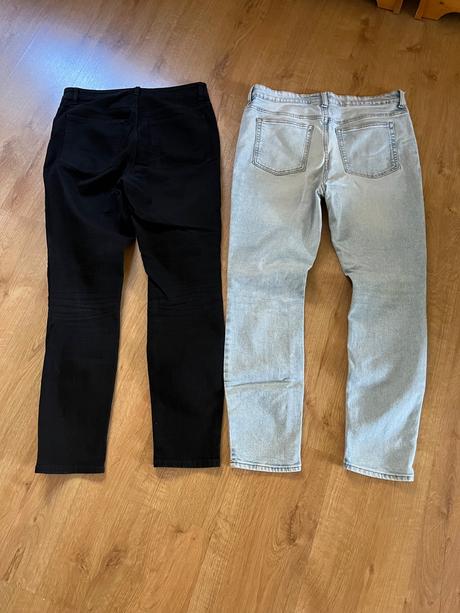 2x džíny, rifle hm, vel. 46, h&m,46