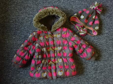 Zimní bunda s jablíčky, vel. 92, next,92