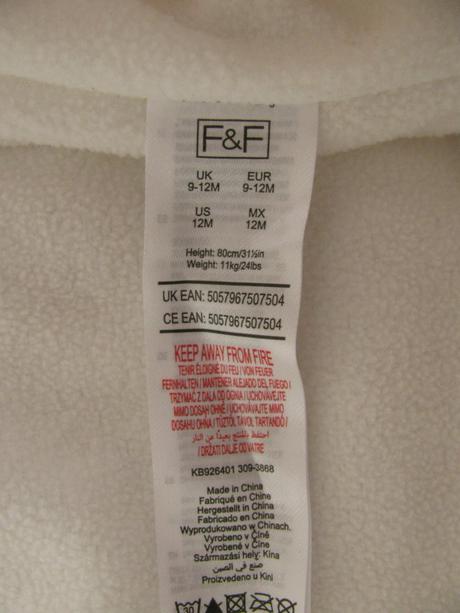 Teplá kojenecká zimní kombinéza s kapucí, f&f,80