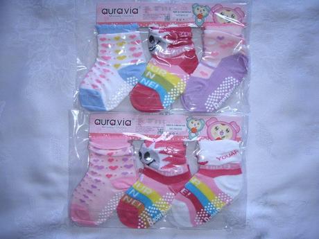 3 pack ponožky s protiskluzem 0-12 a 12-18m, 50 - 86