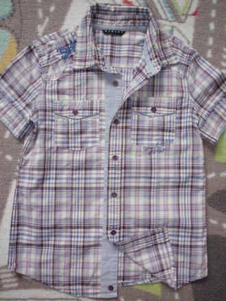 Košile-košilka šedo-fialová vel.122/128., sisley,122