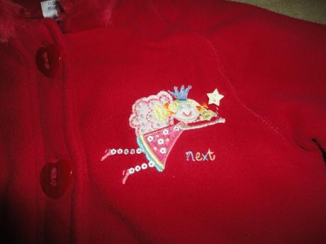 Hezký přechodový fleec kabátek, vel. 1,5-2 roky, next,92