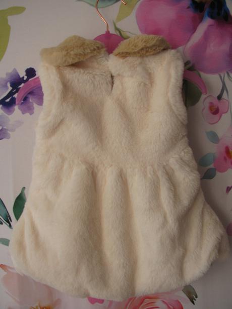 Pudrové dívčí šaty z umělé kožešinky annie, 68