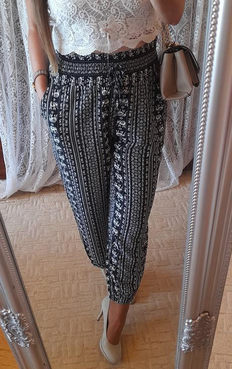 Just anna viskózové turecké kalhoty / harémky, xxl