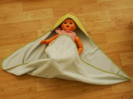 Frote rucnik na miminko s kapucou, 