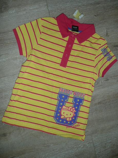 Tričko s límečkem hello kitty vel 146/152 polo, 146 / 152