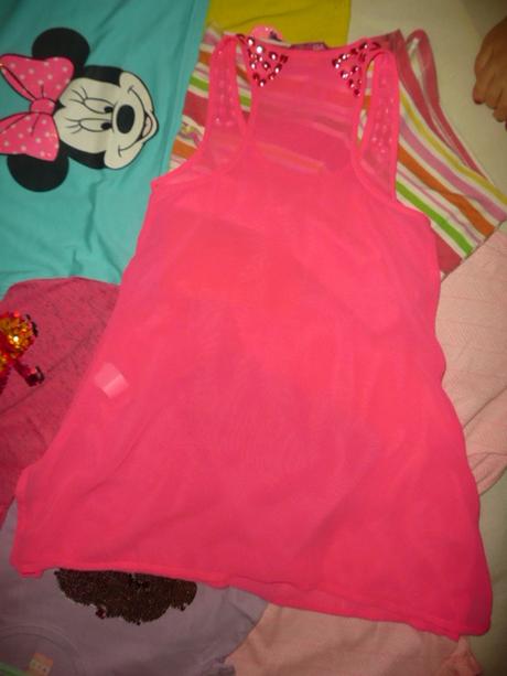 Tričko neon minnie šaty vel 7/8 let 4ks, 122–134