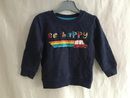 Vel. 80 modrá mikina s autem, 80