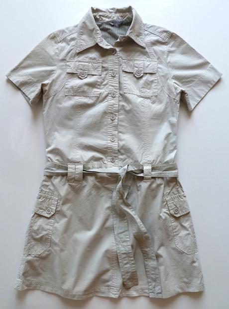 Propínací kapsové šaty s krátkým rukávem 38-40 / m, m