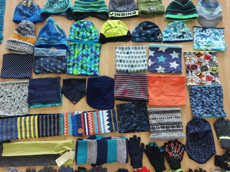Dětská čepice, nákrčník, šála, rukavice, kšiltovka, 122