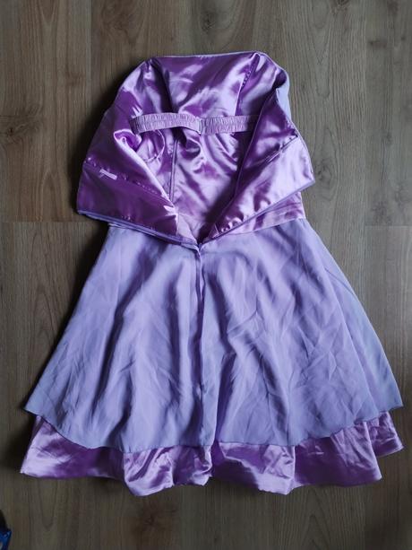 Lila fialové šaty bez ramínek vel m 38, m