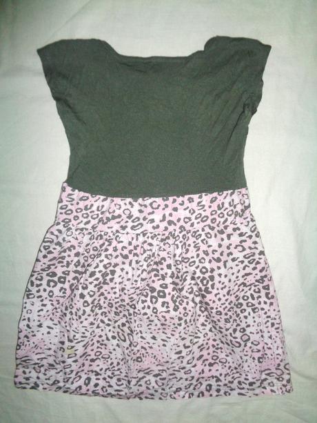 Krásné khaki - růžové šaty, girl2girl,116